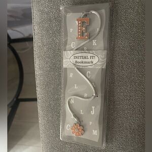 Orange Initial E Bookmark